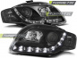 Preview: LED Tagfahrlicht Design Scheinwerfer für Audi A4 B7 05-08 schwarz